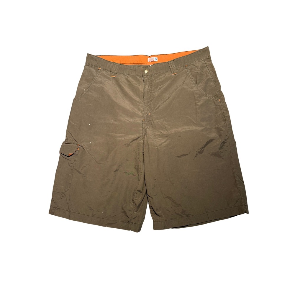Unionbay Mens 36 Cargo Shorts Olive Green Cotton Nylon Blend Outdoor Hiking
